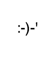 :-)-' logo
