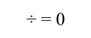 ÷ = 0 logo