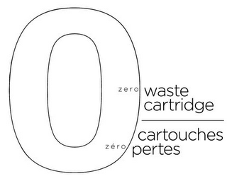0 ZERO WASTE CARTRIDGE ZERO PERTES CARTOUCHES logo