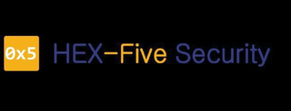 0X5 HEX-FIVE SECURITY logo