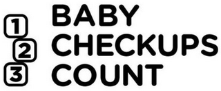 1 2 3 BABY CHECKUPS COUNT logo