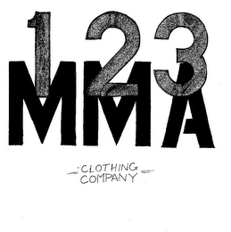 1 2 3 MMA CLOTHING COMPANY logo