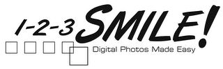 1-2-3 SMILE! DIGITAL PHOTOS MADE EASY logo