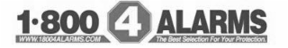 1 - 800 4 ALARMS WWW.18004ALARMS.COM THE BEST SELECTION FOR YOUR PROTECTION. logo