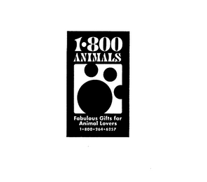 1-800 ANIMALS FABULOUS GIFTS FOR ANIMAL LOVERS 1-800-264-6257 logo
