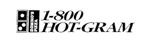 1-800 HOT-GRAM DOMINO'S PIZZA logo