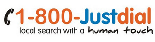 1-800-JUSTDIAL LOCAL SEARCH WITH A HUMAN TOUCH logo