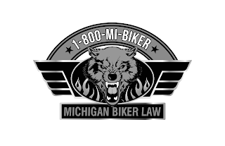 1-800-MI-BIKER MICHIGAN BIKER LAW logo