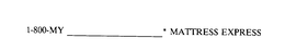 1-800 MY_ _ _ _ _ MATTRESS EXPRESS logo