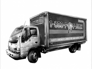 1-800-POT-JUNK NORTH AMERICA'S LARGEST POT JUNK REMOVAL SERVICE CALL YEAR ROUND logo