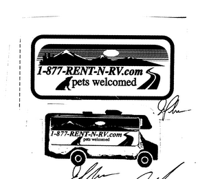 1-877-RENT-N-RV.COM PETS WELCOMED logo