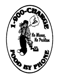 1-900-CHARGE FOOD BY PHONE NO MONEY, NO PROBLEM logo