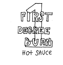 1 FIRST DEGREE BURN HOT SAUCE logo