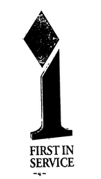 1 FIRST IN SERVICE logo