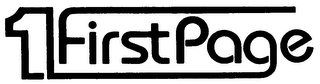 1 FIRST PAGE logo