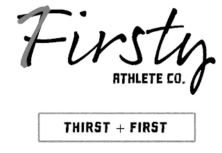 1 FIRSTY ATHLETE CO. THIRST + FIRST logo