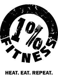 1 FITNESS HEAT. EAT. REPEAT. logo
