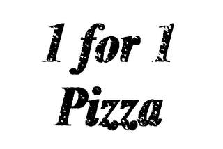 1 FOR 1 PIZZA logo