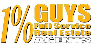 1% GUYS FULL SERVICE REAL ESTATE AGENTS logo