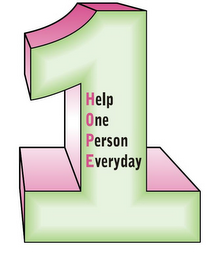 1 HELP ONE PERSON EVERYDAY logo