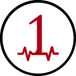 1 INTEGRATED INTO RED HEARTBEAT LINE logo