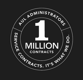 1 MILLION CONTRACTS AUL ADMINISTRATORS SERVICE CONTRACTS. IT'S WHAT WE DO. logo