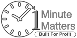 1 MINUTE MATTERS BUILT FOR PROFIT logo