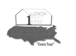 1 MONTH RENT FREE "EVERY YEAR" logo