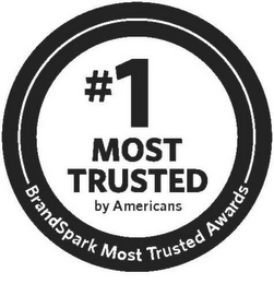 #1 MOST TRUSTED BY AMERICANS BRANDSPARK MOST TRUSTED AWARDS logo