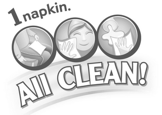 1 NAPKIN. ALL CLEAN! logo