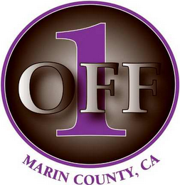 1 OFF, MARIN COUNTY, CA logo
