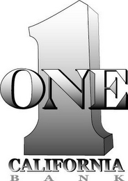 1 ONE CALIFORNIA BANK