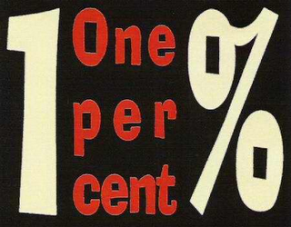 1 ONE PER CENT % logo