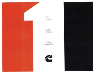 1 ONE VOICE. ONE FOCUS. ONE COMPANY. C CUMMINS logo