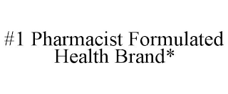 #1 PHARMACIST FORMULATED HEALTH BRAND* logo