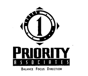 1 PRIORITY ASSOCIATES BALANCE FOCUS DIRECTION logo