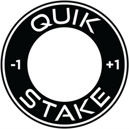 (-1) QUIK STAKE (+1) logo