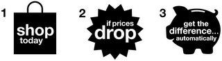 1 SHOP TODAY 2 IF PRICES DROP 3 GET THE DIFFERENCE...AUTOMATICALLY logo
