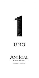1 UNO ANTIGAL WINERY & ESTATES MENDOZA · ARGENTINA logo