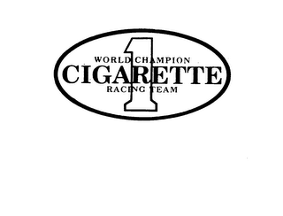 1 WORLD CHAMPION CIGARETTE RACING TEAM logo