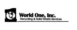 1 WORLD ONE, INC. RECYCLING & SOLID WASTE SERVICES logo