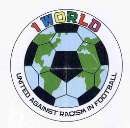 1 WORLD UNITED AGAINST RACISM IN FOOTBALL logo