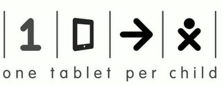 1 X ONE TABLET PER CHILD logo