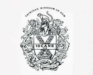 10 CANE, RUM, TRINIDAD, KINGDOM OF RUM, SACCHARUM OFFICINARUM logo