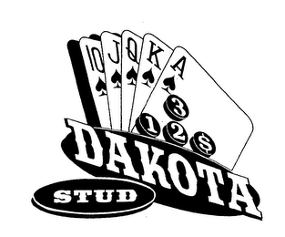 10 J Q K A 3 1 2 $ DAKOTA STUD logo