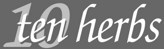 10 TEN HERBS logo