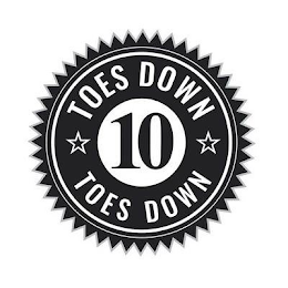 10 TEN TOES DOWN logo