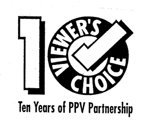 10 VIEWER'S CHOICE TEN YEARS OF PPV PARTNERSHIP logo