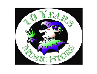 10 YEARS MUSIC STORE logo