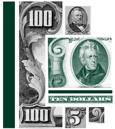 100 100 5 GRANT JACKSON TEN DOLLARS logo